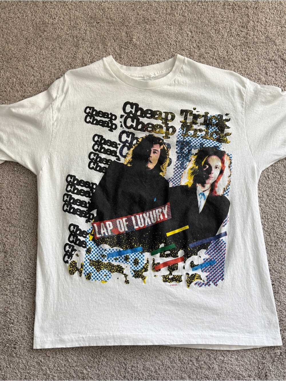 Vintage 1990 Cheap Trick Lap of Luxury T-Shirt XL Hanes USA Double Sided